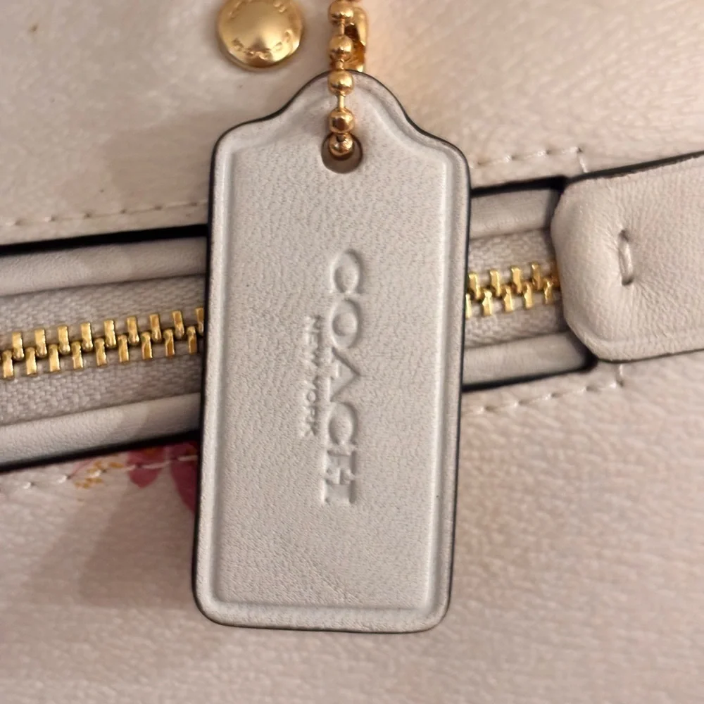 COACH C5801 Rowan Cream Floral Satchel NWOT RETAIL $398 - Picture 5 of 16